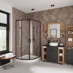 Niagara Душевой уголок Nova 80x80 NG-6686-08 Black – фотография-3